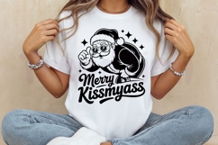 Merry Kiss Myass SVG PNG, Funny Santa Claus SVG, Sarcastic Product Image 3