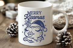 Merry Kissmas SVG PNG | Cute Funny Frog Christmas Cut File Product Image 3