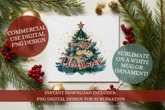 Merry Little Christmas Song Quote Holiday Sublimation Design Product Image 1