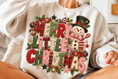 Merry Little Christmas PNG Retro Snowman Product Image 3