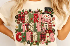Merry Little Christmas PNG Retro Snowman Product Image 4