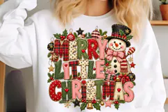 Merry Little Christmas PNG Retro Snowman Product Image 5