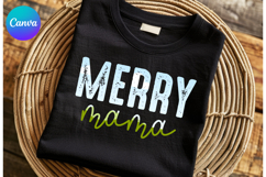 Merry mama Christmas Canva Frame Shirt Design Product Image 1