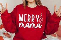 Merry Mama SVG - Holiday Christmas Sweater Mama Claus PNG Product Image 1