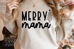 Merry Mama SVG - Holiday Christmas Sweater Mama Claus PNG Product Image 3