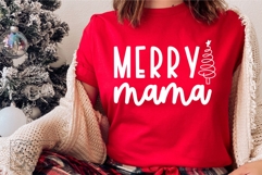 Merry Mama SVG - Holiday Christmas Sweater Mama Claus PNG Product Image 5