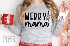 Merry Mama SVG - Holiday Christmas Sweater Mama Claus PNG Product Image 4