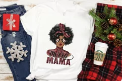 Merry Mama | Hand Lettered | Afro Woman | Holiday Design Product Image 8