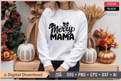 Merry Mama SVG | Christmas SVG | Holiday SVG | Xmas SVG Product Image 2