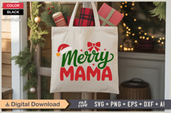 Merry Mama SVG | Christmas SVG | Holiday SVG | Xmas SVG Product Image 5