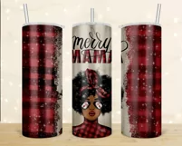 Merry Mama Sublimation Design 20oz Tumbler Wrap Png Product Image 2