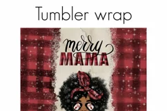 Merry Mama Sublimation Design 20oz Tumbler Wrap Png Product Image 4