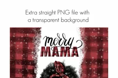 Merry Mama Sublimation Design 20oz Tumbler Wrap Png Product Image 6