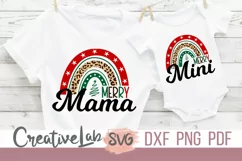 Merry Mama, Merry Mini, Family Christmas SVG PNG files Product Image 1