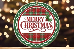Merry Merry Merry Christmas Pink Ornament Product Image 3