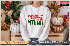 Merry Mini SVG | Christmas SVG | Holiday SVG | Xmas SVG Product Image 1
