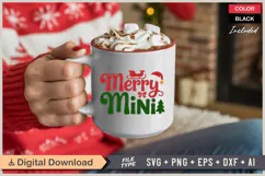 Merry Mini SVG | Christmas SVG | Holiday SVG | Xmas SVG Product Image 3