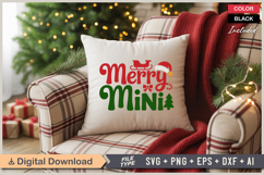 Merry Mini SVG | Christmas SVG | Holiday SVG | Xmas SVG Product Image 4