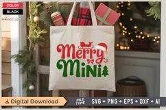 Merry Mini SVG | Christmas SVG | Holiday SVG | Xmas SVG Product Image 5