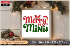 Merry Mini SVG | Christmas SVG | Holiday SVG | Xmas SVG Product Image 6