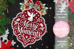 Merry Moments Angel Ornament SVG Product Image 1