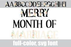 Merry Month of Marriage Color Font Product Image 1