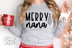 Merry Nany SVG - Holiday Christmas Sweater Nana Claus PNG Product Image 1