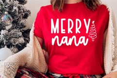 Merry Nany SVG - Holiday Christmas Sweater Nana Claus PNG Product Image 3