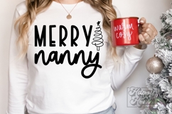 Merry Nanny SVG - Holiday Christmas Sweater Nanny Claus PNG Product Image 4