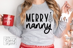 Merry Nanny SVG - Holiday Christmas Sweater Nanny Claus PNG Product Image 2