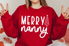 Merry Nanny SVG - Holiday Christmas Sweater Nanny Claus PNG Product Image 5