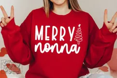 Merry Nonna SVG - Holiday Christmas Sweater Nonna Claus Product Image 1