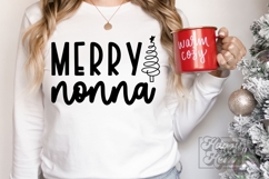 Merry Nonna SVG - Holiday Christmas Sweater Nonna Claus Product Image 4