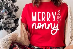 Merry Nonny SVG - Holiday Christmas Sweater Nonny Claus Product Image 1