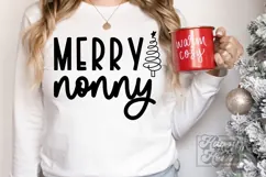 Merry Nonny SVG - Holiday Christmas Sweater Nonny Claus Product Image 4