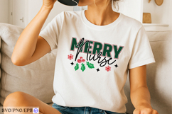Merry Nurse Christmas SVG | Holiday Nurse Shirt Design Product Image 2