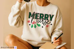 Merry Nurse Christmas SVG | Holiday Nurse Shirt Design Product Image 4
