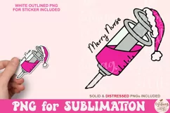 Merry Nurse Png, Christmas Nurse Png Product Image 1