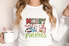 Merry Nurse To Jolly Patients Sublimation PNG Product Image 2