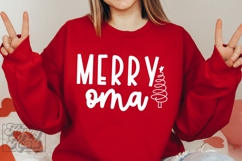Merry Oma SVG - Holiday Christmas Sweater Oma Claus PNG Product Image 1