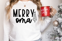Merry Oma SVG - Holiday Christmas Sweater Oma Claus PNG Product Image 4