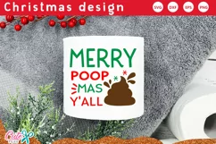 Merry poop mas yall SVG |Christmas toilet paper Product Image 2