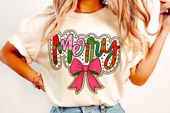 Merry Christmas PNG, Holiday PNG, Preppy PNG, Santa PNG Product Image 1