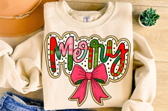 Merry Christmas PNG, Holiday PNG, Preppy PNG, Santa PNG Product Image 5