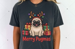Merry Pugmas PNG, Funny Christmas PNG, Christmas Dog Product Image 1