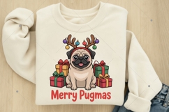 Merry Pugmas PNG, Funny Christmas PNG, Christmas Dog Product Image 5