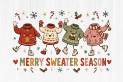 Merry Sweater Season Christmas Clipart PNG Product Image 1