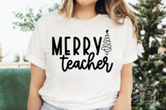 Merry Teacher Claus PNG SVG - Teacher Quote Teacher Life Product Image 2
