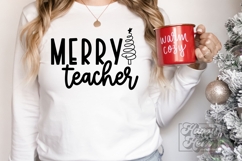 Merry Teacher Claus PNG SVG - Teacher Quote Teacher Life Product Image 4