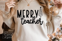 Merry Teacher Claus PNG SVG - Teacher Quote Teacher Life Product Image 5